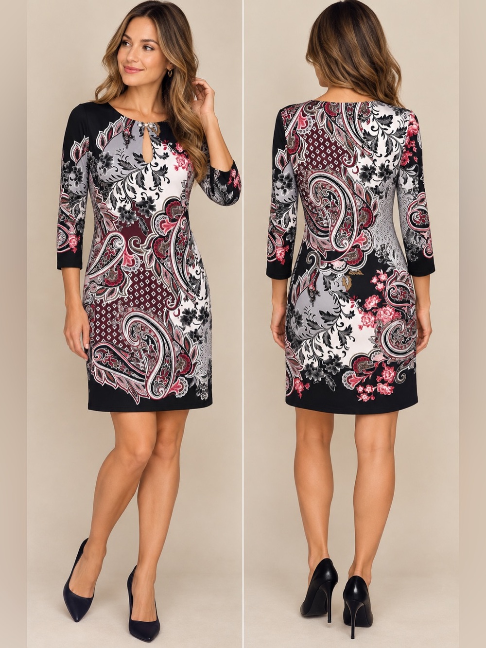White House Black Market Paisley
Boho Shift Dress XS